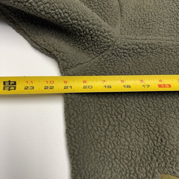 The North Face Deep Pile Fleece Jacket Mens Small Green Snap - Picture 9 of 9